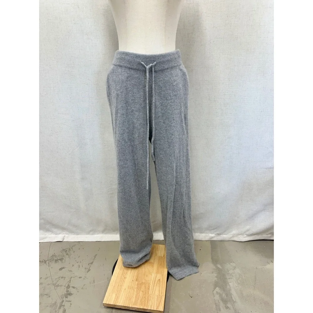 Quince Grey Cashmere Straight Leg‎ Pants Size XL Lounge Minimalist Luxury